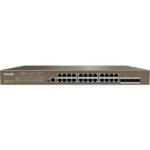 Tenda TEG5328P-24-410W Managed L3 Gigabit Ethernet (10/100/1000) Power over Ethernet (PoE) 1U Grey